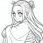 coloriage Nezuko pour primaire