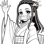 coloriage Nezuko gratuit en ligne