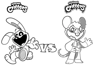 coloriage Nightmare Critters pour enfant de 3 ans