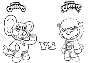 coloriage Nightmare Critters à imprimer pour enfant de 4 ans