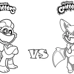 coloriage Nightmare Critters à imprimer pour enfant de 4 ans