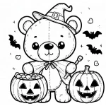 coloriage Nounours a imprimer pour enfant de 4 ans