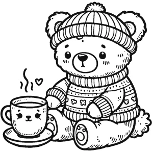 imprimer coloriage Nounours pour enfant