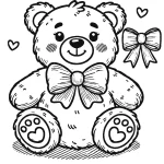 coloriage Nounours et decoupage a imprimer gratuit