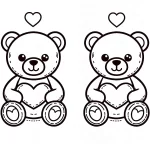 coloriage Nounours a imprimer pour enfant de 4 ans