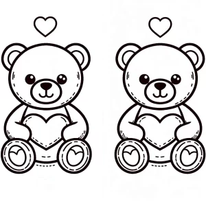 coloriage Nounours a imprimer pour enfant de 4 ans