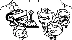 coloriage Octonautes et découpage à imprimer