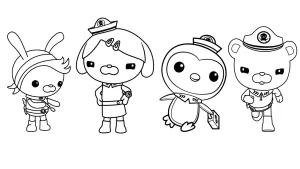 coloriage Octonautes à imprimer pour enfant de 12 ans