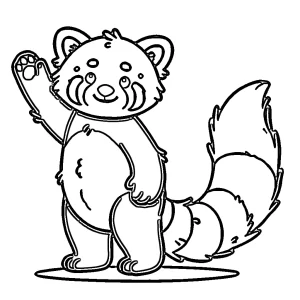 télécharger coloriage Panda Roux gratuit
