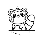 coloriage Panda Roux en ligne pour enfant