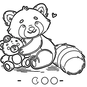 coloriage Panda Roux a telecharger