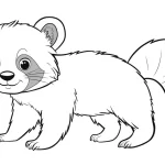 coloriage Panda Roux pour enfant de 10 ans
