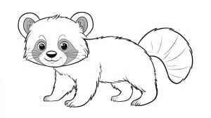 coloriage Panda Roux pour enfant de 10 ans