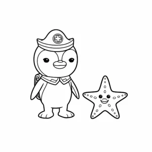 imprimer coloriage Peso et l’étoile de mer gratuit