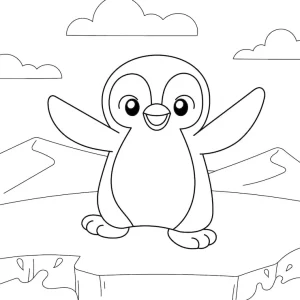 coloriage Pingouin pour enfant de 8 ans