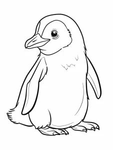 coloriage Pingouin educatif pour enfant