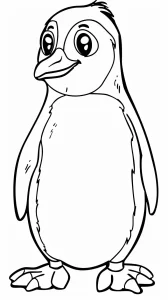 coloriage Pingouin à imprimer pour enfant de 2 ans