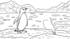 coloriage Pingouin à imprimer pour enfant de 3 ans