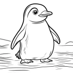 coloriage Pingouin pour enfants à imprimer