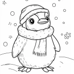 coloriage Pingouin pour enfant de à imprimer
