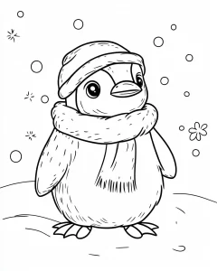 coloriage Pingouin pour enfant de à imprimer