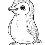 coloriage Pingouin pour enfant de 6 ans