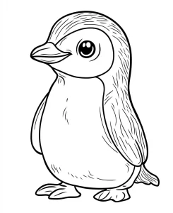 coloriage Pingouin pour enfant de 6 ans