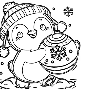 coloriage Pingouin à imprimer pour enfant de 2 ans