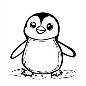 coloriage Pingouin pour enfant de 4 ans