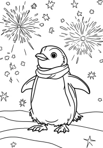 coloriage Pingouin pour enfant de 10 ans