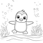 imprimer coloriage Pingouin gratuit