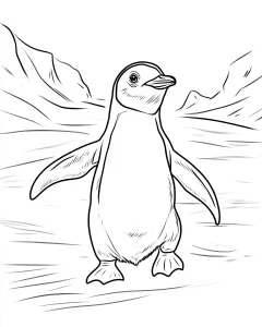 coloriage Pingouin pour enfants a imprimer gratuit