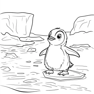 coloriage Pingouin à imprimer pdf gratuit
