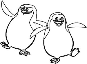 coloriage Pingouin educatif pour enfant