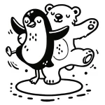 coloriage Pingouin à imprimer pour enfants