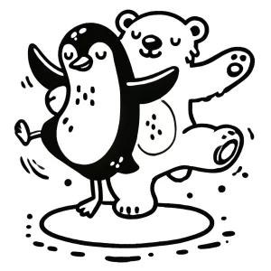 coloriage Pingouin à imprimer pour enfants