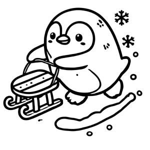 coloriage Pingouin à imprimer gratuitement