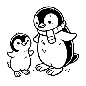 coloriage Pingouin à imprimer pour enfant de 2 ans