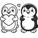 coloriage Pingouin à imprimer pdf gratuit