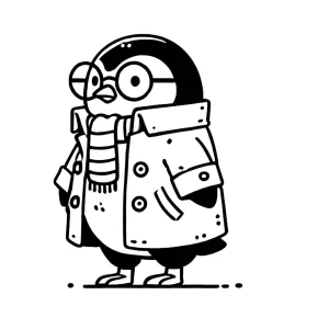coloriage Pingouin à imprimer pour enfant de 6 ans