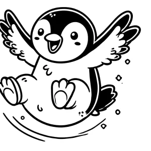 coloriage Pingouin gratuit pour enfants