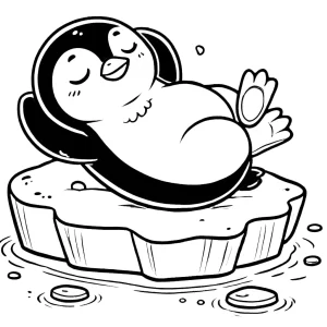 coloriage Pingouin pour enfants a imprimer gratuit