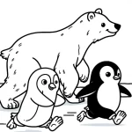 coloriage Pingouin à imprimer pdf gratuit