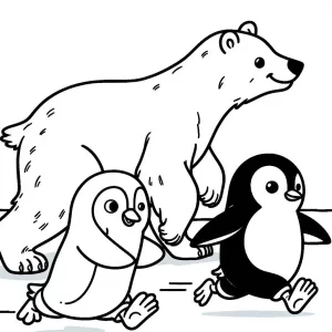 coloriage Pingouin à imprimer pdf gratuit