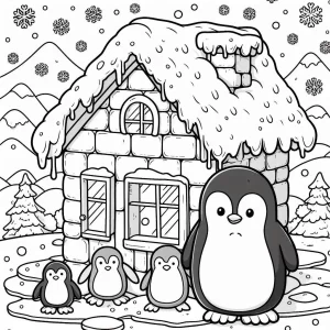 coloriage Pingouin en ligne pour enfant