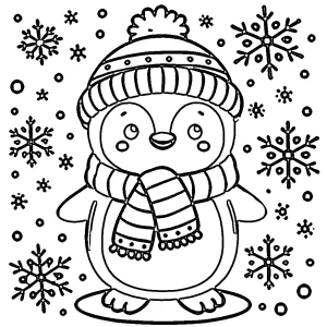 image pour coloriage Pingouin enfant