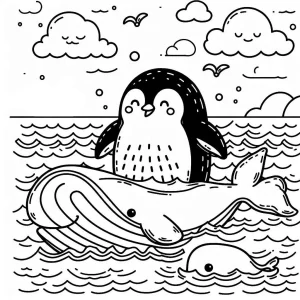 coloriage Pingouin à imprimer pour enfants