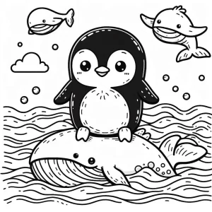 coloriage Pingouin à imprimer pdf