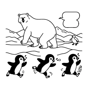 coloriage Pingouin pour enfants a imprimer