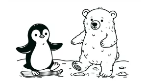 coloriage Pingouin à imprimer pdf gratuit